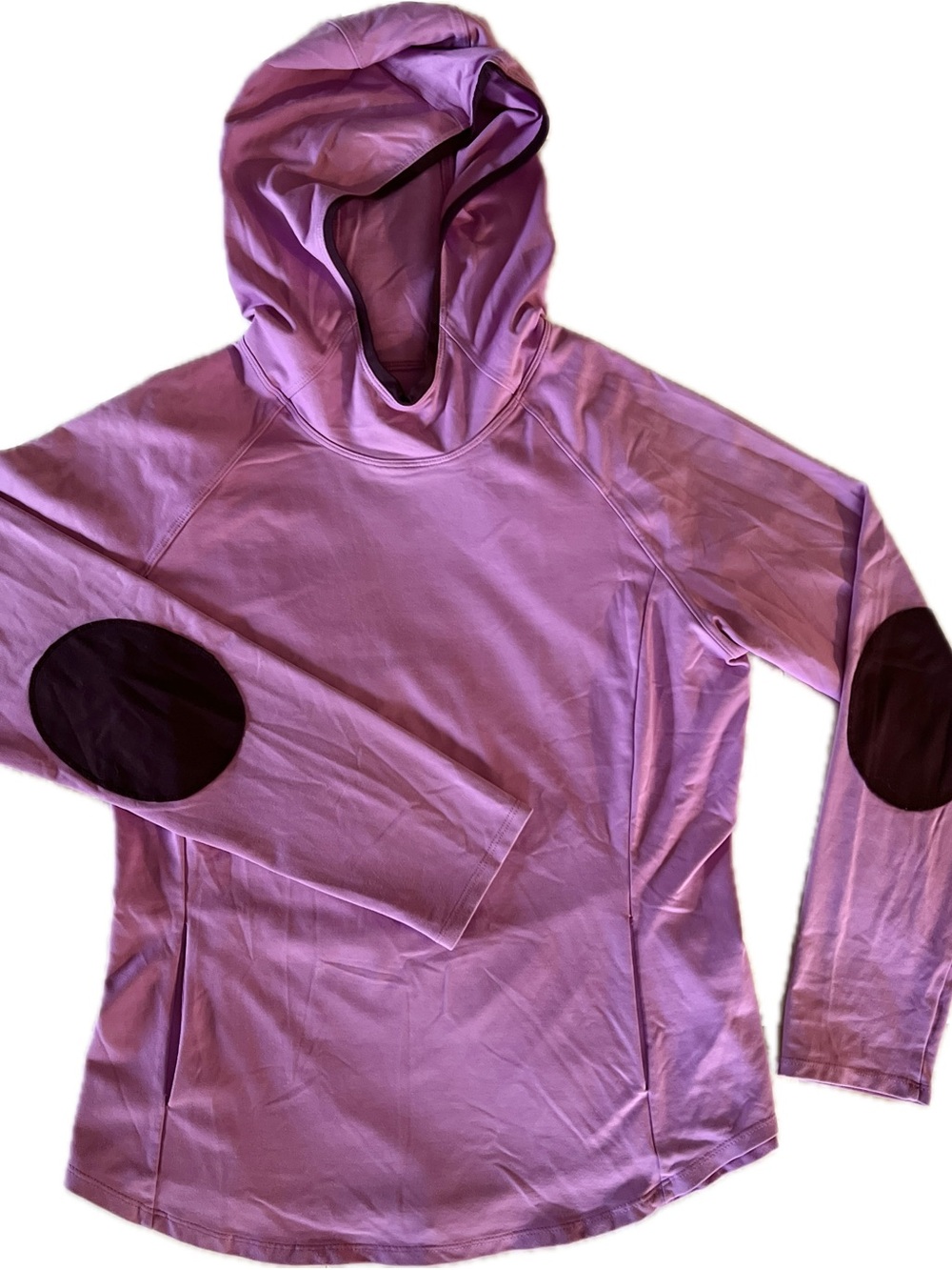 Women’s Lavender Hooded Sweatshirt with Elbow Patches